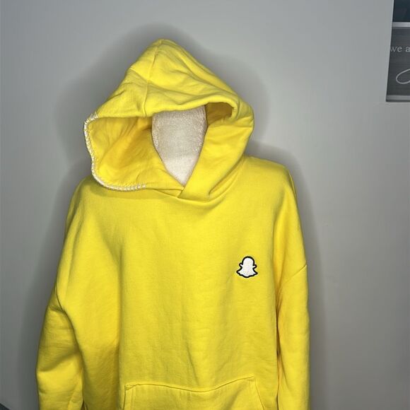 Madhappy X Snapchat collab Canary Yellow Hoodie Rare! Size Large - Picture 2 of 5